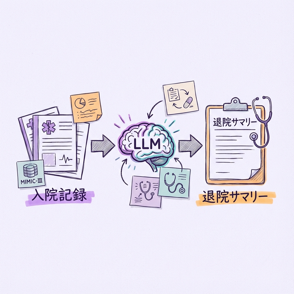 入院記録からAI経由で退院サマリーへ