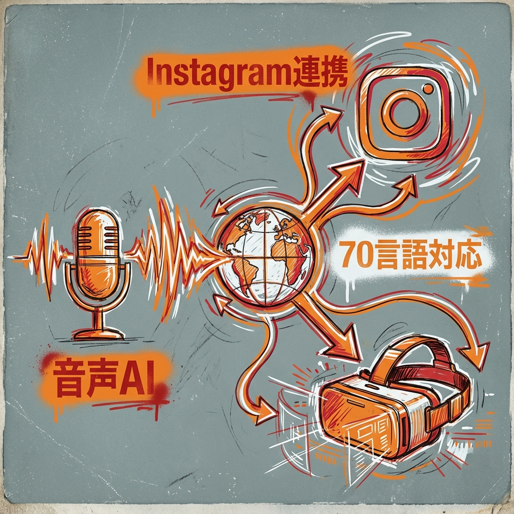 音声AIが70言語に対応しInstagramやVRに連携する統合図